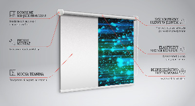 Estor decorativo granizo azul