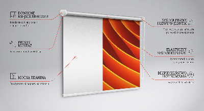 Estor decorativo de abstracción naranja