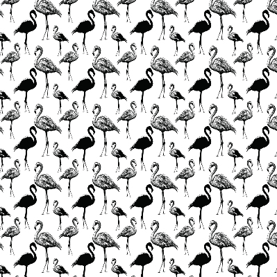 Estor enrollable de tela de flamencos negros