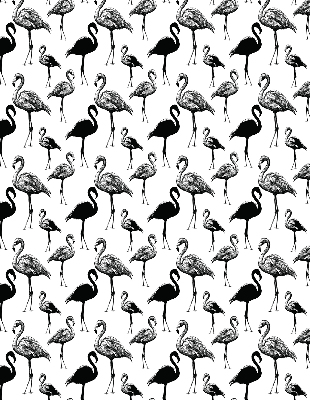 Estor enrollable de tela de flamencos negros