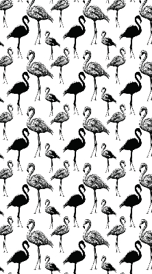 Estor enrollable de tela de flamencos negros