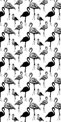 Estor enrollable de tela de flamencos negros