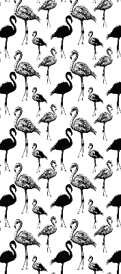 Estor enrollable de tela de flamencos negros