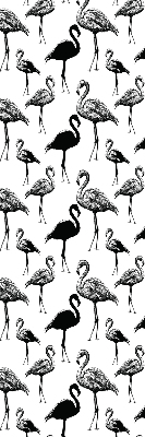 Estor enrollable de tela de flamencos negros