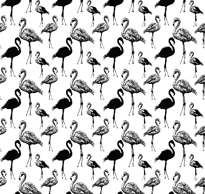 Estor enrollable de tela de flamencos negros