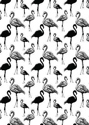 Estor enrollable de tela de flamencos negros