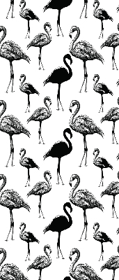 Estor enrollable de tela de flamencos negros