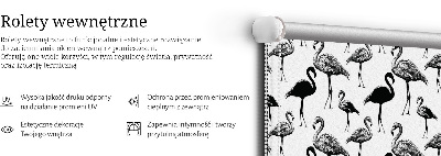Estor enrollable de tela de flamencos negros