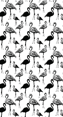 Estor enrollable de tela de flamencos negros