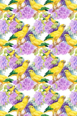 Estor enrollable de tela de loros amarillos