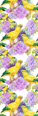Estor enrollable de tela de loros amarillos