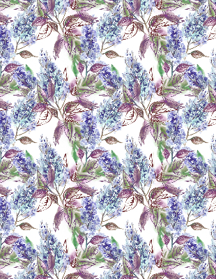 Estor decorativo con flores de verano