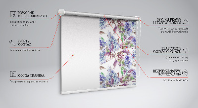 Estor decorativo con flores de verano