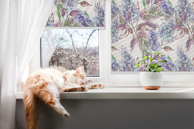Estor decorativo con flores de verano