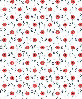 Estor opaco con estampado de flores de amapola