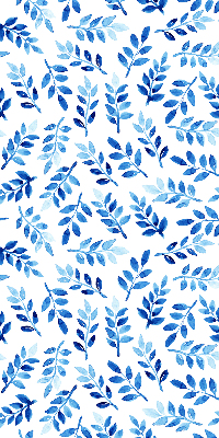 Estor decorativo con hojas azules