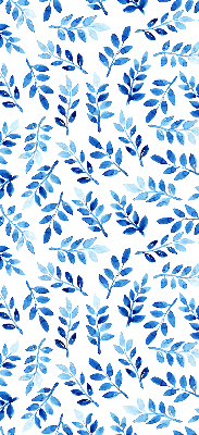 Estor decorativo con hojas azules