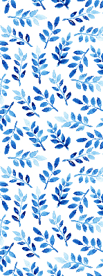 Estor decorativo con hojas azules