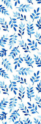 Estor decorativo con hojas azules
