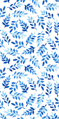 Estor decorativo con hojas azules