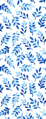 Estor decorativo con hojas azules