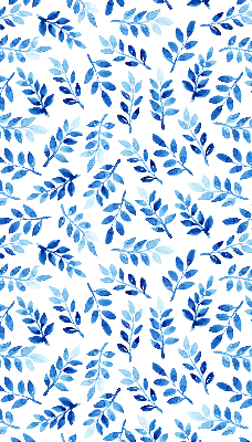 Estor decorativo con hojas azules