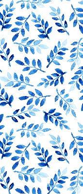 Estor decorativo con hojas azules