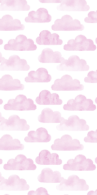 Estor enrollable de tela de nubes rosas