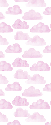 Estor enrollable de tela de nubes rosas