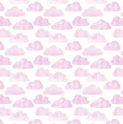 Estor enrollable de tela de nubes rosas