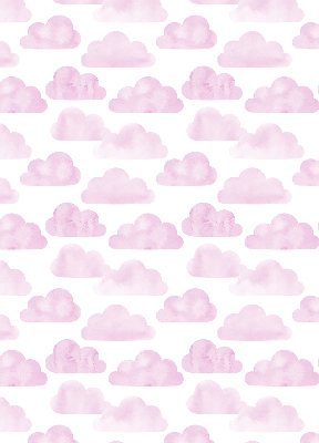 Estor enrollable de tela de nubes rosas