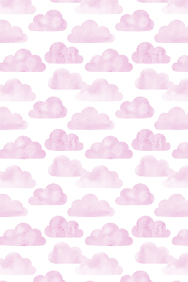 Estor enrollable de tela de nubes rosas