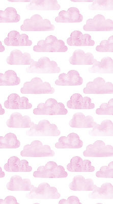 Estor enrollable de tela de nubes rosas