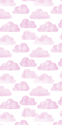Estor enrollable de tela de nubes rosas