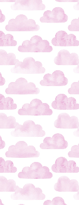 Estor enrollable de tela de nubes rosas