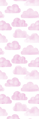 Estor enrollable de tela de nubes rosas