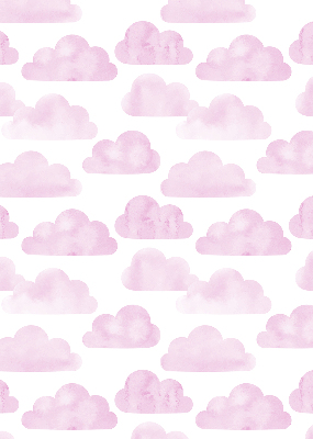 Estor enrollable de tela de nubes rosas