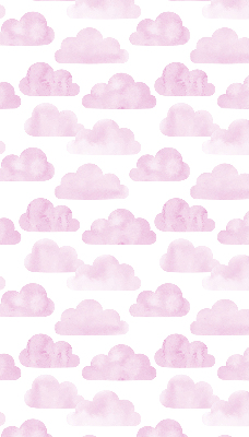 Estor enrollable de tela de nubes rosas