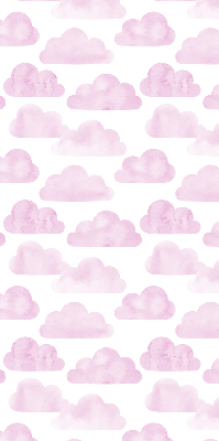 Estor enrollable de tela de nubes rosas