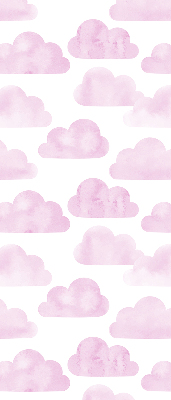 Estor enrollable de tela de nubes rosas
