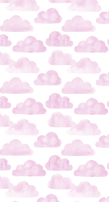 Estor enrollable de tela de nubes rosas