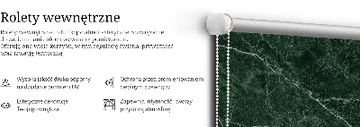 Estor enrollable de tela en color mármol verde