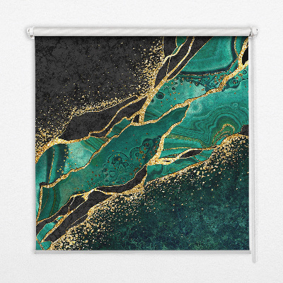 Estor opaco de color mármol verde