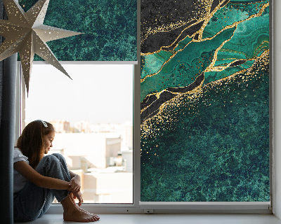 Estor opaco de color mármol verde