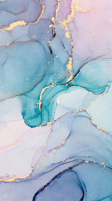Estor decorativo en color mármol azul
