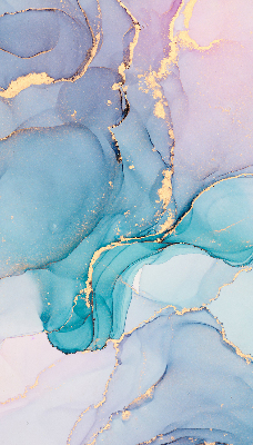 Estor decorativo en color mármol azul