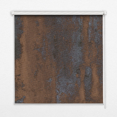 Estor decorativo con acabado en chapa metálica oxidada