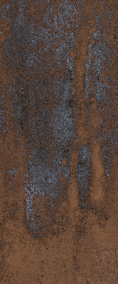 Estor decorativo con acabado en chapa metálica oxidada