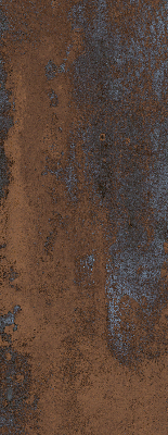 Estor decorativo con acabado en chapa metálica oxidada