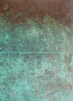Estor enrollable de tela en color verde metálico